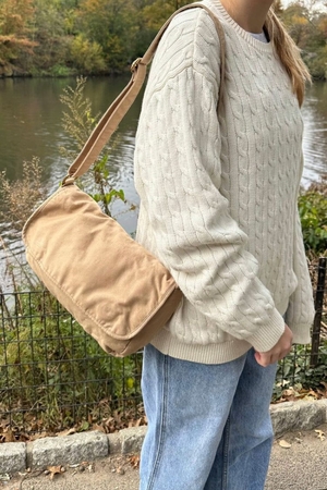 Sacs Brandy Melville Messenger Beige | FGB-54130834